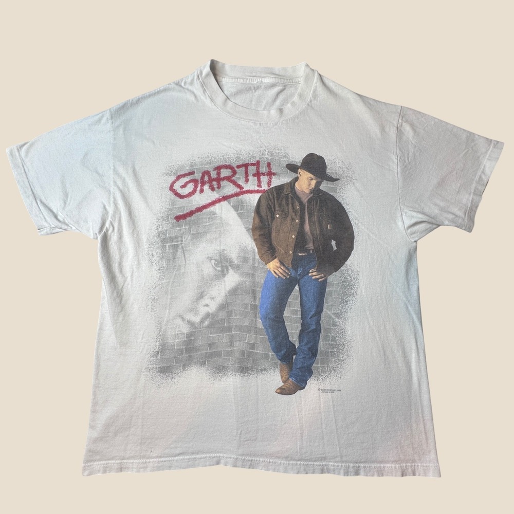 Vintage Garth Brooks T-Shirt Mens XL 1998 Graphic White Country Music 90s